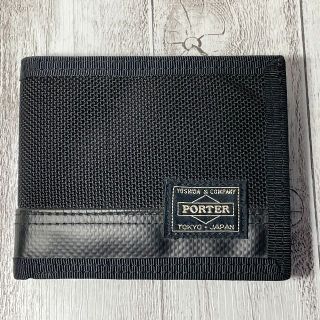 ポーター(PORTER)の【美品】ポーター 吉田カバン ヒート HEAT 財布 二つ折り ナイロン 黒(折り財布)