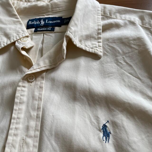 Ralph Lauren(ラルフローレン)のラルフローレン　シャツL キナリに近い黄色 レディースのトップス(シャツ/ブラウス(長袖/七分))の商品写真