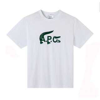 アーペーセー(A.P.C)のA.P.C. LACOSTE 白　M ラコステ Tシャツ APC ビッグロゴ(Tシャツ/カットソー(半袖/袖なし))