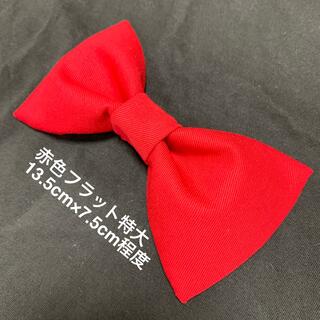 紅赤色　フラット特大リボン　コスプレ(小道具)