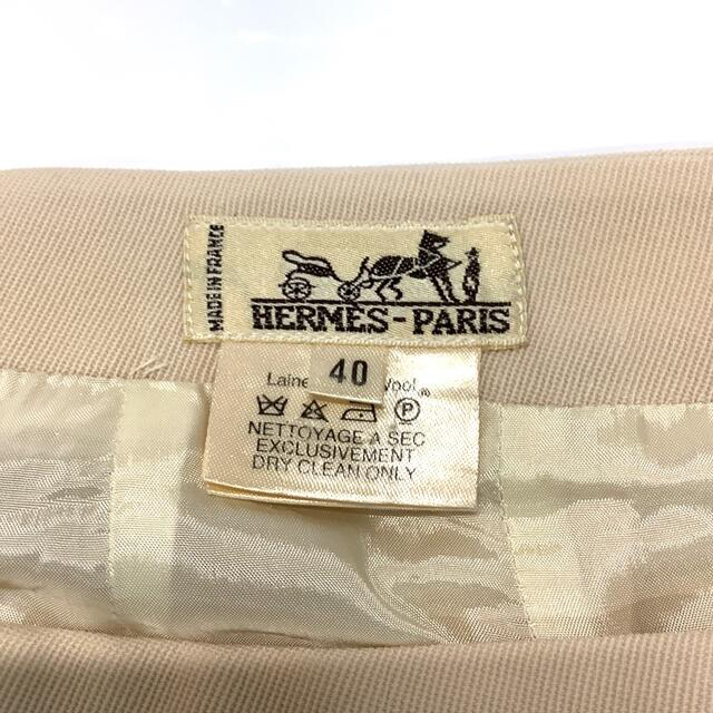Hermes(エルメス)のエルメス　スカート　アイボリー　♯40サイズ　r182 レディースのスカート(ひざ丈スカート)の商品写真