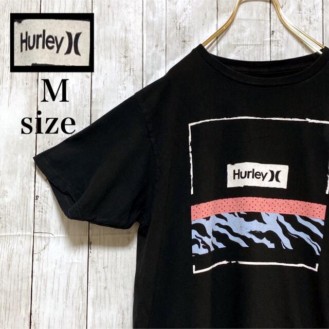 Hurley(ハーレー)のハーレー HURLEY ビッグプリント Tシャツ ユニセックス 黒 古着 M メンズのトップス(Tシャツ/カットソー(半袖/袖なし))の商品写真