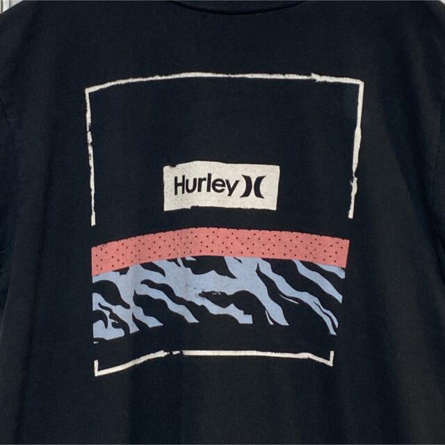 Hurley(ハーレー)のハーレー HURLEY ビッグプリント Tシャツ ユニセックス 黒 古着 M メンズのトップス(Tシャツ/カットソー(半袖/袖なし))の商品写真