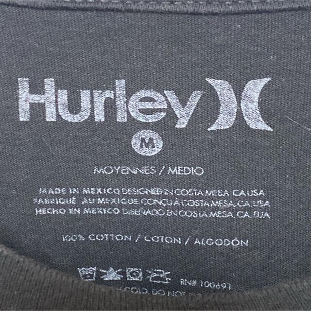 Hurley(ハーレー)のハーレー HURLEY ビッグプリント Tシャツ ユニセックス 黒 古着 M メンズのトップス(Tシャツ/カットソー(半袖/袖なし))の商品写真