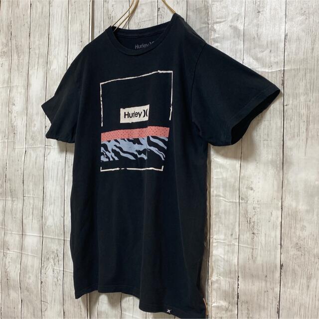 Hurley(ハーレー)のハーレー HURLEY ビッグプリント Tシャツ ユニセックス 黒 古着 M メンズのトップス(Tシャツ/カットソー(半袖/袖なし))の商品写真