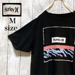 ハーレー(Hurley)のハーレー HURLEY ビッグプリント Tシャツ ユニセックス 黒 古着 M(Tシャツ/カットソー(半袖/袖なし))