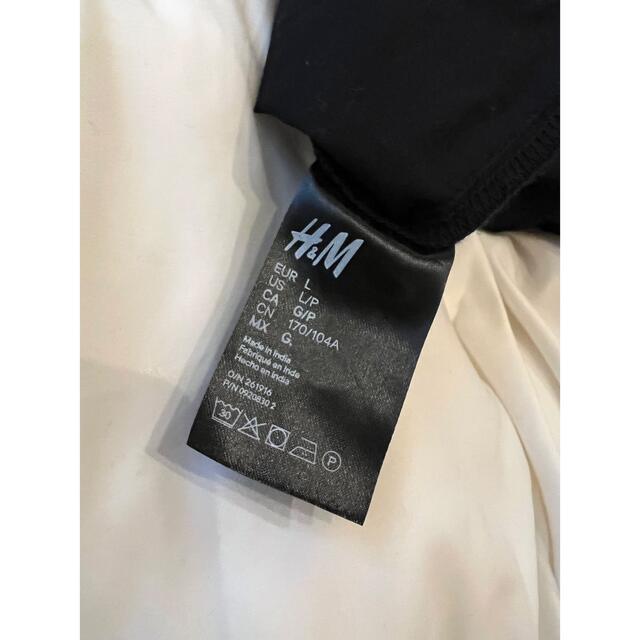H&H(エイチアンドエイチ)の[H＆M]ブラックシャツ襟フリル レディースのトップス(シャツ/ブラウス(長袖/七分))の商品写真