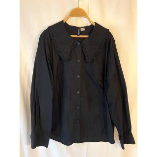 エイチアンドエイチ(H&H)の[H＆M]ブラックシャツ襟フリル(シャツ/ブラウス(長袖/七分))