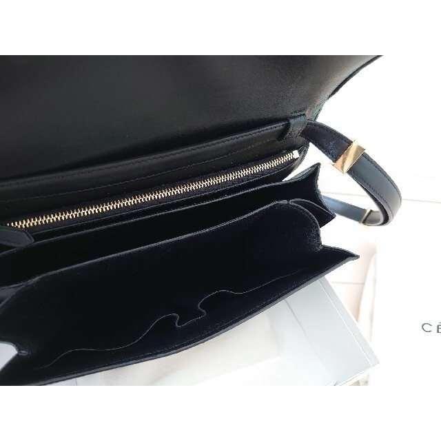 celine(セリーヌ)の本物 セリーヌ クラシックボックス ミディアム 黒 CELINE クラッシック レディースのバッグ(ショルダーバッグ)の商品写真