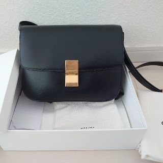 セリーヌ(celine)の本物 セリーヌ クラシックボックス ミディアム 黒 CELINE クラッシック(ショルダーバッグ)