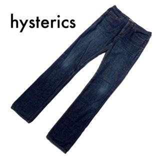 ヒステリックス(HYSTERICS)のヒステリックス ダメージ加工ストレートジーンズ デニムパンツ ブルー L 古着(デニム/ジーンズ)