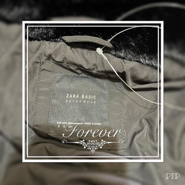 ZARA(ザラ)の《9/30までのSALE》ZARA/新品未着用 黒 ダウンコートS レディースのジャケット/アウター(ダウンコート)の商品写真