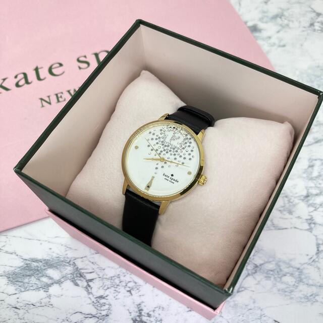 kate spade メトロ シャンパン ブラック レザー ゴールド腕時計 | フリマアプリ ラクマ