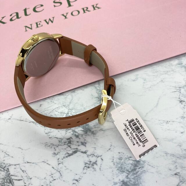 kate spade メトロ ブラウン レザー ゴールドステンレス腕時計