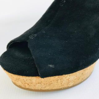 UGG★スエードレザー プラットフォームコルクソールサンダル(24㎝)