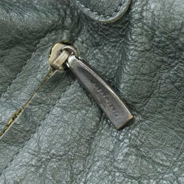 ヨーガンレール ショルダーバッグ レザー ファスナーポケット モスグリーンオープンポケット×1外ポケット