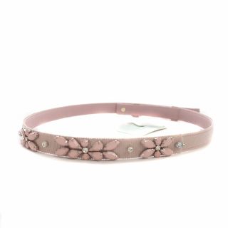 トッカ(TOCCA)のトッカ TOCCA BIJOUX BELT  ベルト ビジュー ピンク タグ付き(ベルト)