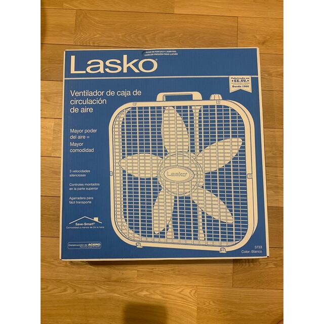 ラスコLASKO BOX FAN ホワイト スマホ/家電/カメラの冷暖房/空調(扇風機)の商品写真