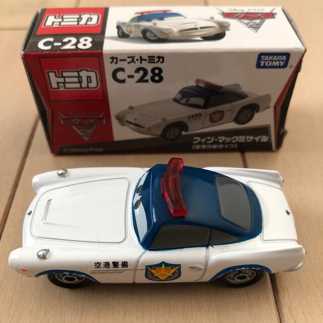 Takara Tomy(タカラトミー)のカーズ トミカ C-28 フィン・マックミサイル (空港警備タイプ) エンタメ/ホビーのおもちゃ/ぬいぐるみ(ミニカー)の商品写真