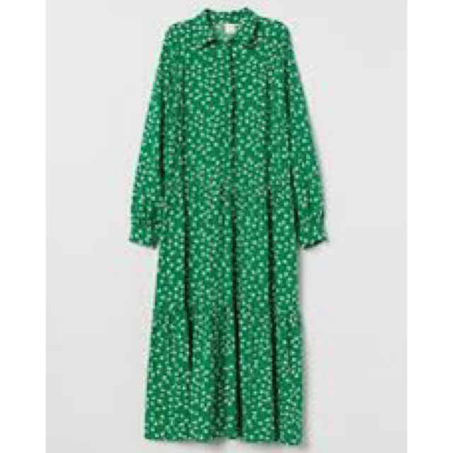 H&M - h&m グリーン ロングワンピース 花柄の通販 by 発送お休み H&M - h&m グリーン ロングワンピース 花柄の通販 by 発送お休み