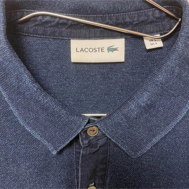 LACOSTE(ラコステ)のLACOSTE ラコステ ポロシャツ　インディゴ メンズのトップス(ポロシャツ)の商品写真