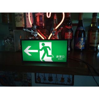 非常口 緑 左矢印 災害 避難 誘導 看板 玩具 置物 雑貨 LEDライトBOX 非常口 緑 左矢印 災害 避難 誘導 看板 玩具 置物 雑貨 LEDライトBOX