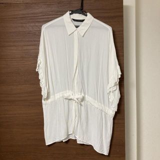 ザラ(ZARA)のZARAブラウジングシャツ ブラウス チュニック(シャツ/ブラウス(半袖/袖なし))