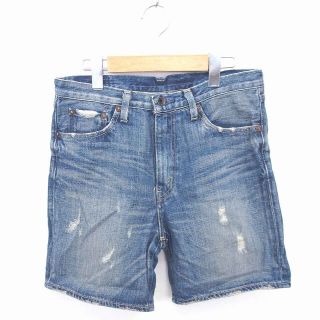 リーバイス(Levi's)のリーバイス  ハーフ デニム パンツ ヴィンテージ加工 ダメージ加工 S 紺(ショートパンツ)