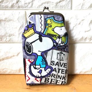 スヌーピー パッチワーク風 煙草 iQOS ケース ポーチ SNOOPY (タバコグッズ)