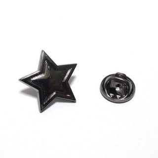 【ラペルピン★ピンズ】スター　星　ワンポイント　ブラック　pin-0711(その他)