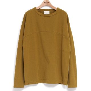 クアドロ(QUADRO)の【新品❗】quadro　エメラルド天竺ポケ付クルーネックプルオーバー　オリーブ(Tシャツ/カットソー(七分/長袖))