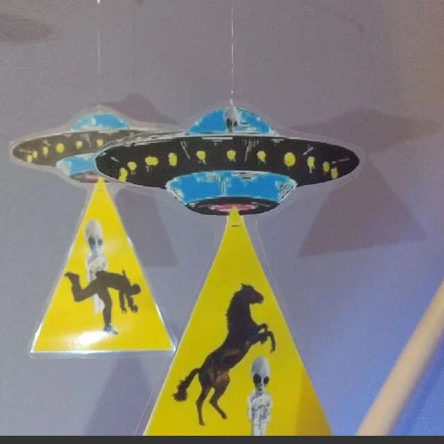 UFO 宇宙人 グレイ エイリアン モビール インテリア/住まい/日用品のインテリア小物(モビール)の商品写真