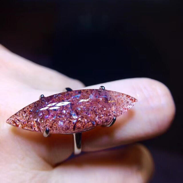 ⭐︎【天然】ストロベリークォーツ リング s925 31.5x10.1mm-