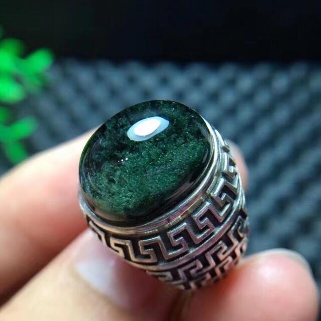 ⭐︎【天然】グリーン ガーデン クォーツ リング  15.5x11.5mm