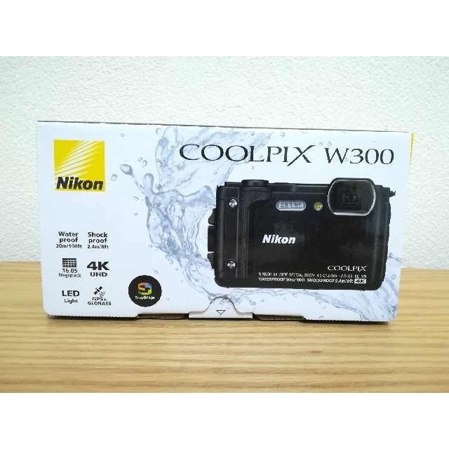 【展示美品】Nikon デジタルカメラ COOLPIX W300 BK