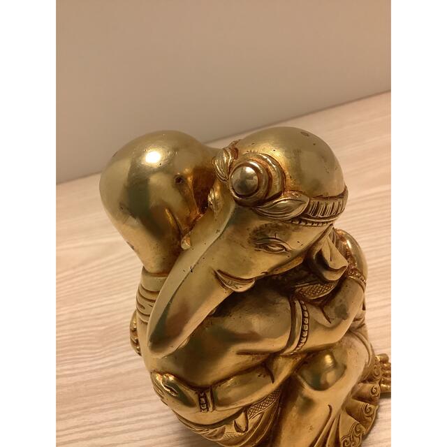 SALE 新品 》 ガネーシャ 聖天 歓喜仏 1358g 24金張 7 www.anac-mali.org