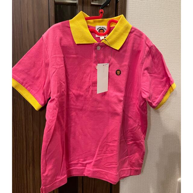 BAPE KIDS MILO poloシャツ　サンプル品　ピンク120cm