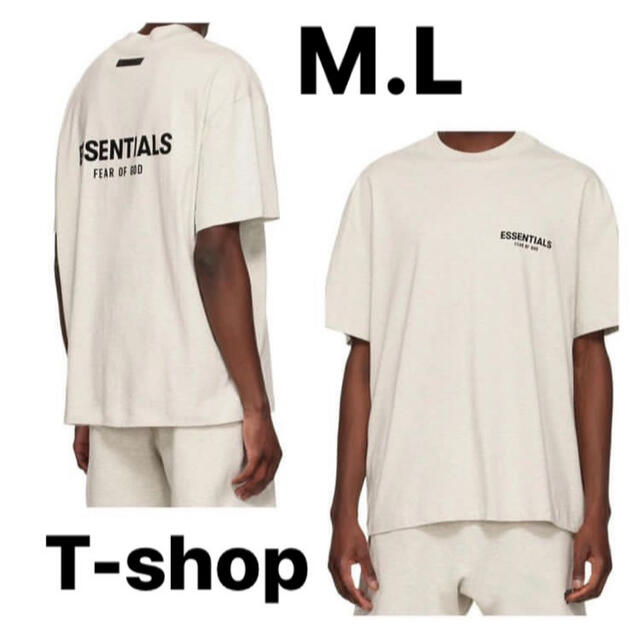 FEAR OF GOD(フィアオブゴッド)のfog essentials 新品　Tシャツ　M L エッセンシャルズ　グレー メンズのトップス(Tシャツ/カットソー(半袖/袖なし))の商品写真