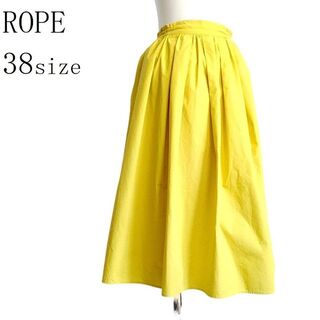 ロペ(ROPE’)のROPE 膝丈スカート 黄色 フレア 38 d58(ひざ丈スカート)