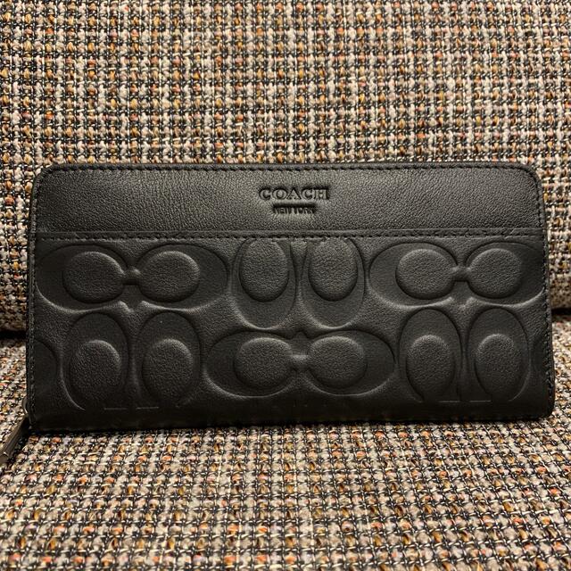 COACH(コーチ)の74999コーチ　長財布　ブラックシグネチャー レディースのファッション小物(財布)の商品写真