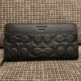 コーチ(COACH)の74999コーチ　長財布　ブラックシグネチャー(財布)