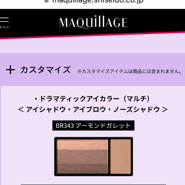 MAQuillAGE(マキアージュ)のマキアージュ　限定　ドラマティックパレット　10 スイッチモードカラー コスメ/美容のキット/セット(コフレ/メイクアップセット)の商品写真