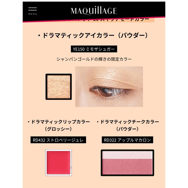 MAQuillAGE(マキアージュ)のマキアージュ　限定　ドラマティックパレット　10 スイッチモードカラー コスメ/美容のキット/セット(コフレ/メイクアップセット)の商品写真