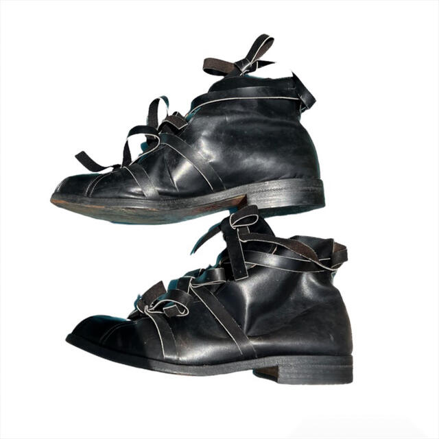 JOHN LAWRENCE SULLIVAN(ジョンローレンスサリバン)の【Nonvetement】ブーツ　レザー　vintage モード　お洒落　一点物 メンズの靴/シューズ(ブーツ)の商品写真