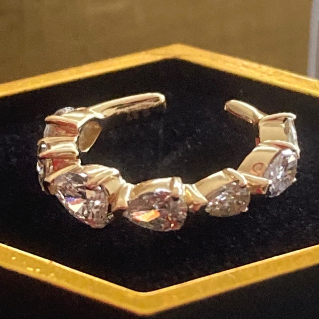 K18ペアシェイプダイヤ イヤーカフ 0.57ct ダイヤモンドイヤカフ 4