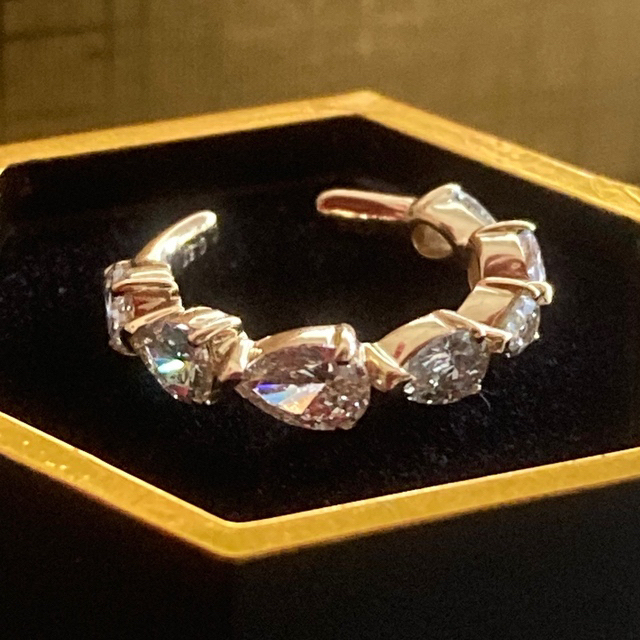 K18ペアシェイプダイヤ イヤーカフ 0.57ct ダイヤモンドイヤカフ 5