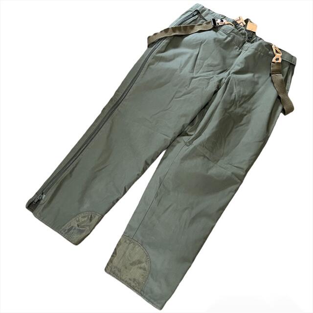 【military】ドイツ軍 80s サスペンダー付 オーバーパンツ ボア 古着