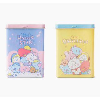 ボウダンショウネンダン(防弾少年団(BTS))の7日間限定　新品★BT21公式★ベビー缶入り防水絆創膏2つセット^^(アイドルグッズ)