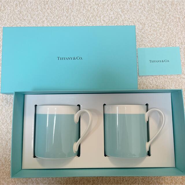 Tiffany & Co.(ティファニー)の【新品未使用】ティファニー マグカップ ブルーボーンチャイナ ペアセット インテリア/住まい/日用品のキッチン/食器(グラス/カップ)の商品写真