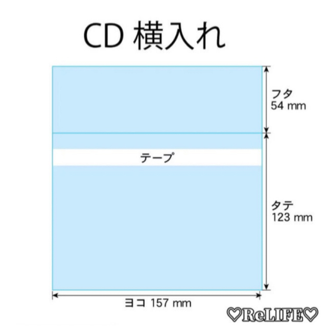 【使用16枚ほど】CDヨコ入れ型用（テープ付き）元100枚入り10mm 1cm インテリア/住まい/日用品のオフィス用品(ラッピング/包装)の商品写真